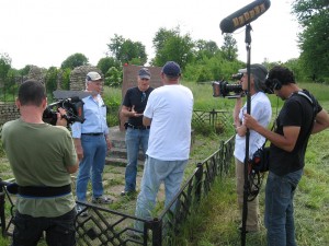 Tyomkin at the shooting hole, Prankipsak, Ukraine