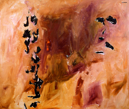 crowsover Crows over Battlefield in Sinai, oil on board, 1967