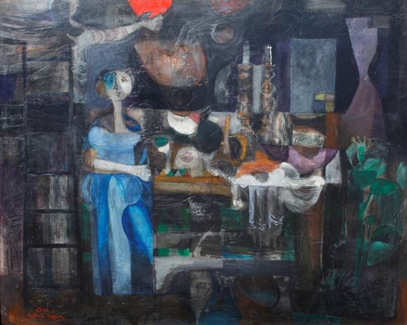 The Set Table, 1960, oil on Masonite panel, collection Haifa Museum of Art
