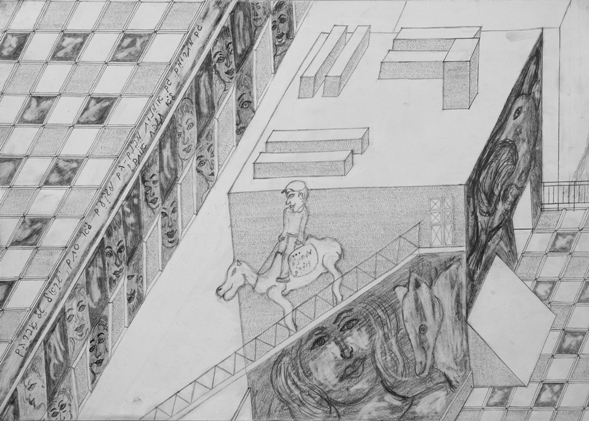 Valery Bikovsky, detail from drawing, 2011 