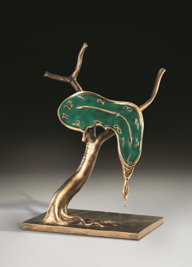 Salvador Dali, Profile of Time, bronze sculpture, undated