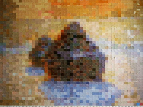 Haystacks #5, after Monet (from Pictures of Colors), 2001, digital print, 180.3x 246.4cm. Edition of 3.