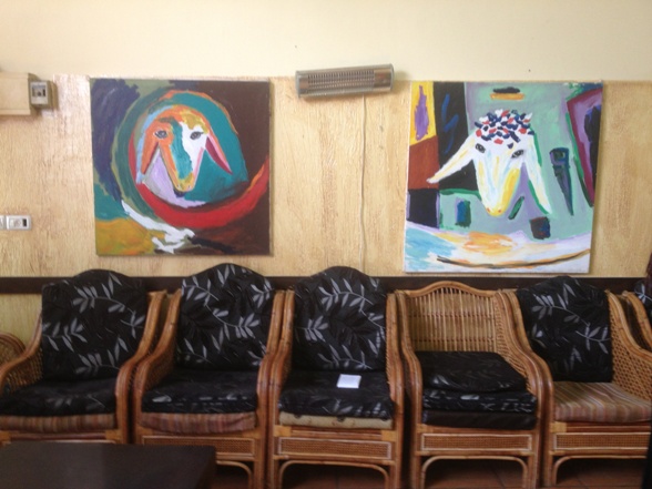 Kadishman paintings in a Nargillah club/Photo: Akin Ajayi