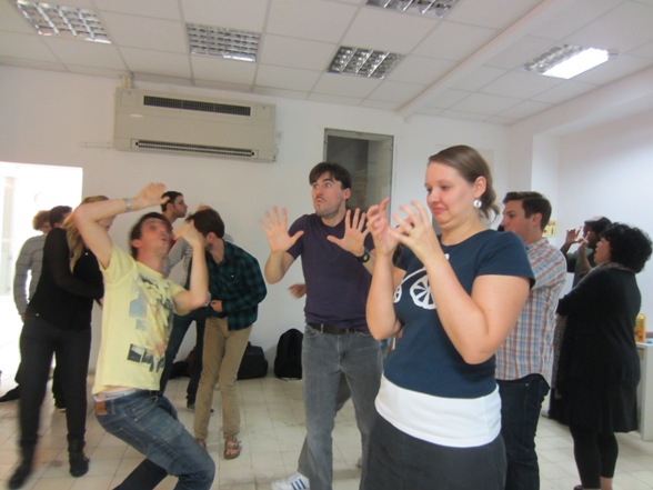 What are these people doing? Improv at The Stage/Photo: Ma'ayan Dekel 