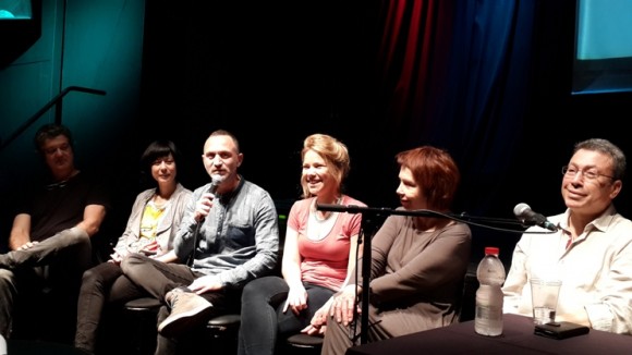 Ola Schur Selektar, Shalom Michaelshvili, Dana Meinrath, Edna Mazya, Noam Semel (L to R)/Photo: Ayelet Dekel