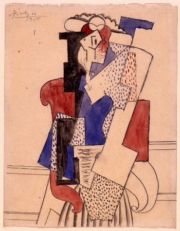 Picasso, Pablo, Woman with Hat Seated in an Armchair, 1915/Photo: by Avshalom Avital; Succession Picasso 2016