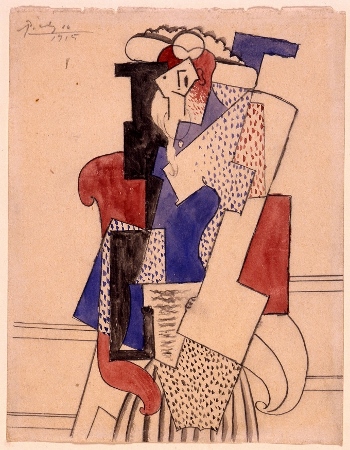 Picasso, Pablo, Woman with Hat Seated in an Armchair, 1915/Photo: by Avshalom Avital; Succession Picasso 2016 
